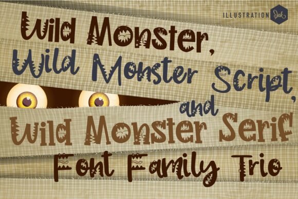 Wild Monster Trio: A Whimsical Font Collection
